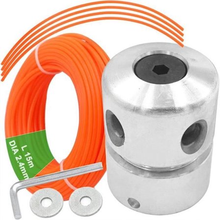 Yleiskäyttöinen alumiininen raivaussahan terä M8 M10 ja 2,4 mm x 15 m nailonsiima