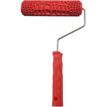 Præget malerrulle til vægge 7" 3d krokodille mursten mønster prægerulle dekorativ kunst rulle