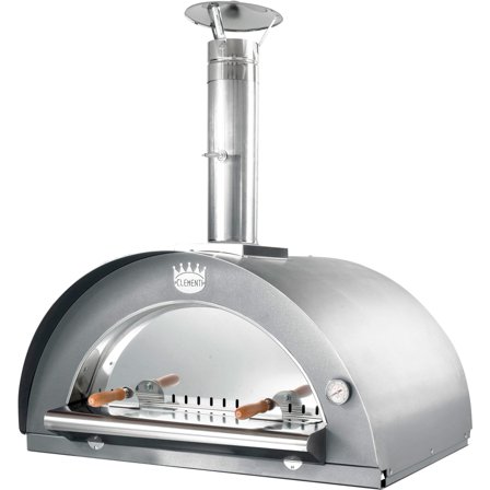Clementi forni Family Vedfyrt Pizzaovn 100x80 cm, Rustfritt stål