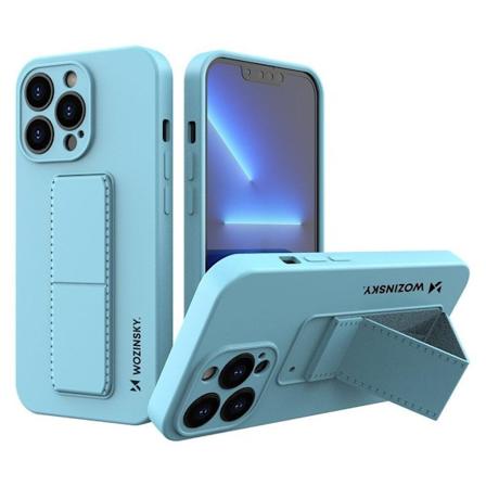 Wozinsky Kickstand Case silikondeksel med stativ for iPhone 13 Pro Max lyseblå