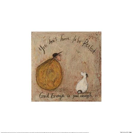 Sam Toft Good Enough Is Good Enough Poster 30cm x 30cm Brun/Gul/Vit