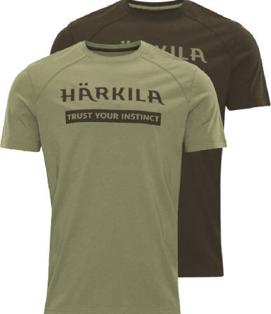Härkila Logo T-Shirt 2-Pack Limited Edition Men short-sleeved sweaters Green L