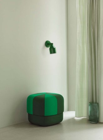 Klip vegglampe - grønn