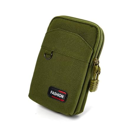 Dobbelt lag EDC Molle taske udendørs militær talje Fanny Pack Me Army grøn
