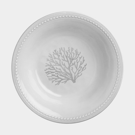 Piatti fondi in melamina Marine Business Harmony Coral, bianco, 21 cm, confezione da 6