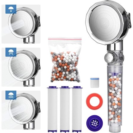 Dusjhode Anti-kalkfiltrering Dusjhode 3 Moduser Vannbesparende