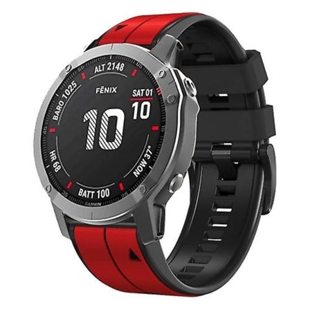 Til Garmin Descent Mk2i 26mm Silikone Sports To-farvet Urrem UCC