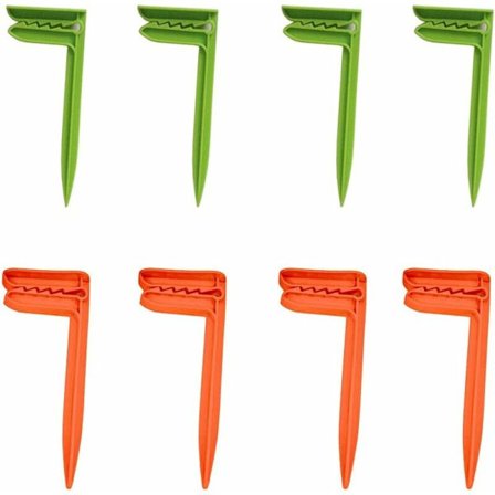 Strandhandduksklippor Strandhandduksklippor Picknickfilt Fix Pegs Set 8 st (Grön + Orange)
