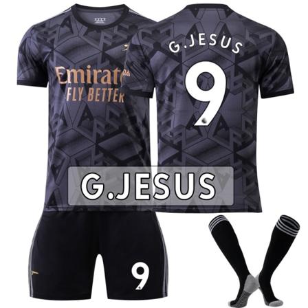 22-23 Arsenal Away Kids Football Kit med strumpor nr 9 G.JESUS 8-9 years