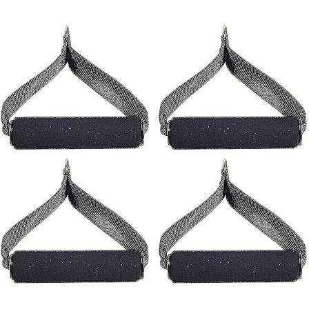 4 stk. Enkeltgrep Håndtak med Karabinklips Trekkhåndtak Treningshåndtak for Motstandsband Trening Styrketrening