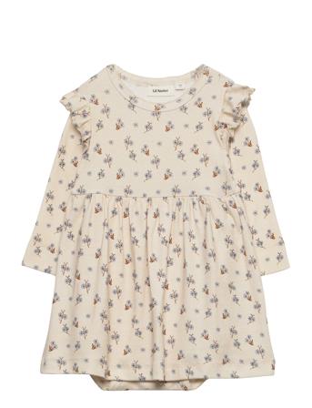 Nbfgaya Ls Body Dress Sp1 Lil Dresses & Skirts Dresses Baby Dresses Short-sleeved Baby Dresses Creme Lil'Atelier*Betinget Tilbud
