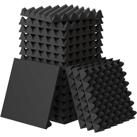 12 Akustiikkapaneelia - Itsekiinnittyvät ääntä vaimentavat paneelit, seinälaatat Tiheä tehokas äänieristys Akustiikkapaneelit 30x30x3cm