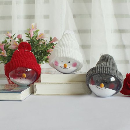 3 stk Julepynt Barnehage gjennomsiktig p