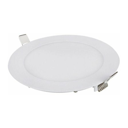 Set med 1 platt rund LED-infällda spotlights 1800 lumen. Inkluderar drivrutiner (145 mm, 9 W, 3500 K, varmvit).