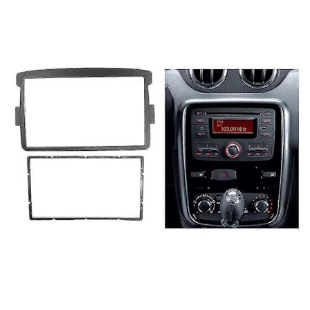 2din Bilradio Facia til Duster Logan Dacia Stereo Facia Panel Instrumentbræt Montering Installation Bil Dvd Ramme Ki