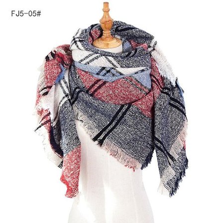 Mote-sjal og skjerf for damer, vinter, damer skjerf, pledd-skjerf for kvinner, tartan-skjerf