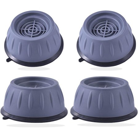 4 stk Vaskemaskinføtter for Anti-vibrasjon, Anti-vandring, Anti-lyd, Anti-skli, Anti-vibrasjons Gummi Vaskemaskinføtter