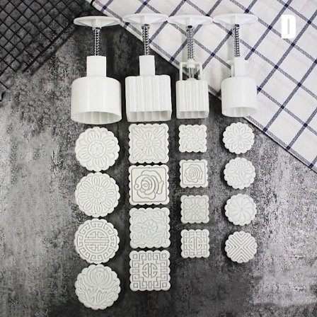 Handpressande Mooncake-schabloner Multifunktions-återanvändbar gör-det-själv-kakskärare Praktisk pryl för köksbakning