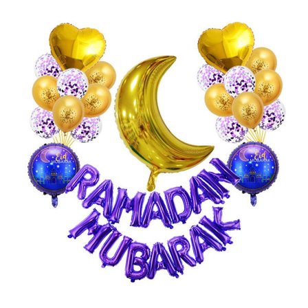 Eid Mubarak Ballonger Bokstavsballonger Folie 02 02