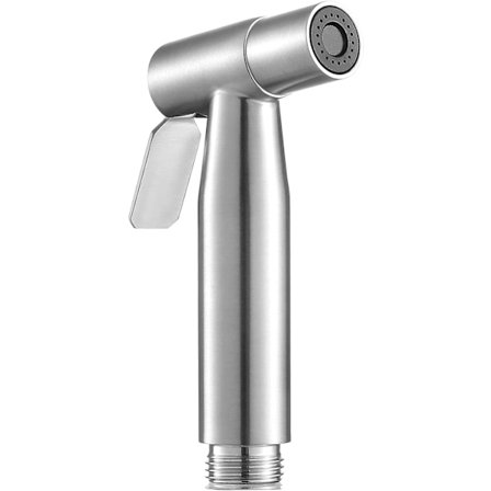 Toilet Bidet Sprayer Hoved Rustfrit Stål Bruser Douche Sprayer Hoved, Badeværelse Bruser Bidet Hane til Toilet Rengøring Kæledyr Bad Klud Ble Vask (S