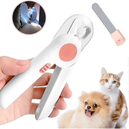 Hund Negleklipper, Hund Kloklipper, Profesjonelt Stellverktøy Med LED-lys Og Hund Neglefil