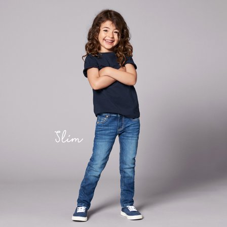 Slim-malliset farkut Polarn O. Pyret 140 lastenvaatteet denim