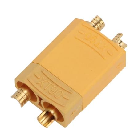 XT90-kontakt Gjenbrukbar, stabil hann- og hunnkontakt for tilkobling av batterier og ESC-er Gul