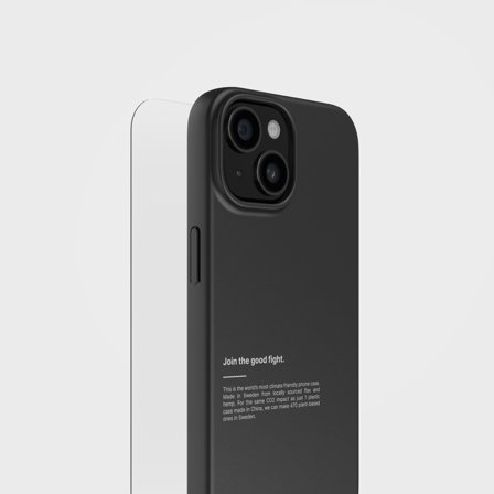Join the good fight Black Biodegradable Phone Case & Screen Protection, iPhone 15 Plus