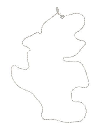 Design Letters Square Link Chain - Silver - ONE SIZE