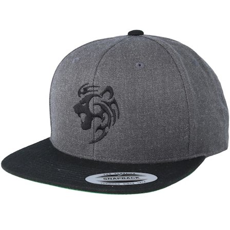 Tattoo Collective - Grau Snapback Cap - Tribal Lion Charcoal/Black Snapback @ Hatstore