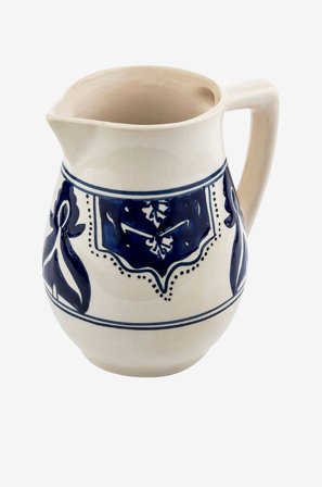 Dishes & Deco - Kanne Blue Fond 1 liter - Hvit - Mugger & karafler - Fra Homeroom