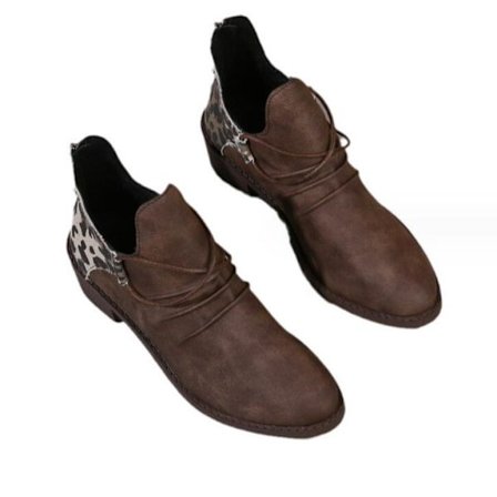 Damskor med V-formad tåspets och klack med dragkedja