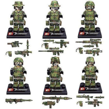 Falcon Commando Minifigure Assembling Doll Toy Military Building Blocks 6pcs