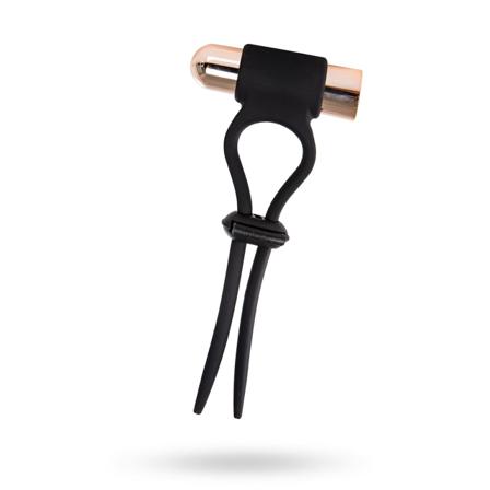 Silicone Vibrating Lasso C-Ring with Rechargeable Gold Bullet - Vuxen.no - Vibrerende penisring, vibrator, trangere vagina, sexstilling, klitoris, 