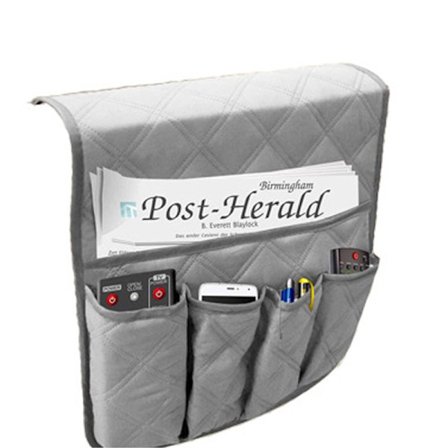 (Grå) Soffa Armstöd Organizer, 5 Fickor, Halksäker, Passar för