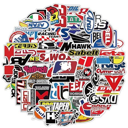 50/100 st Racing Car Graffiti Stickers