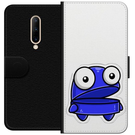 Kompatibel Tegnebogsetui til OnePlus OnePlus 7 Pro Blå tegneseriefigur med åbent udtryk og store øjne i sjov illustration