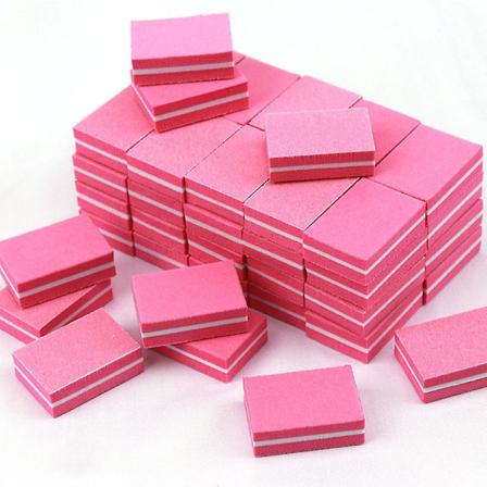 50 stk. Negle Svampe Lille Kvadratisk Neglepoleringsblok - Rose Rød Makeup