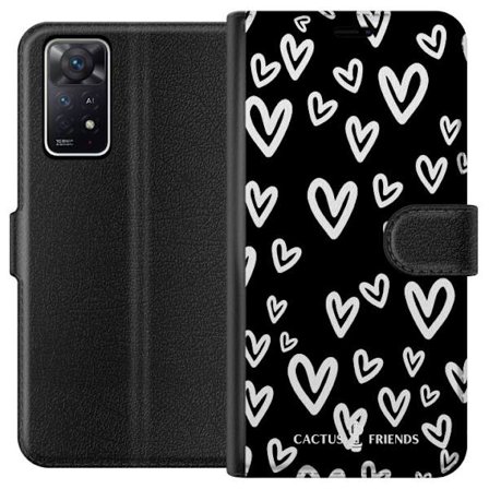 Kompatibelt Lommeboketui til Xiaomi Xiaomi Redmi Note 11 Pro 5G Cactus and Friends - Handdrawn Love Chaos