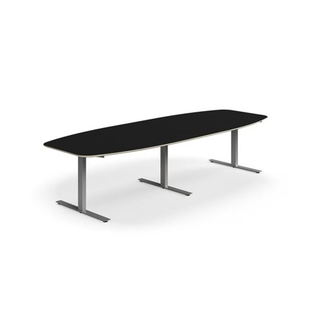 Conference table NOVUS, 3200x1200 mm, silver/black