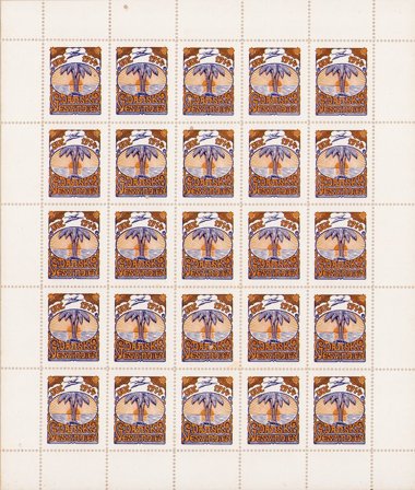 Dansk Vestindien - Julemærke 1914 postfrisk helark