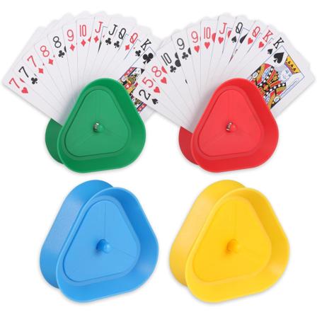 4 stk. kortholder, håndfri trekantstående pokerhold