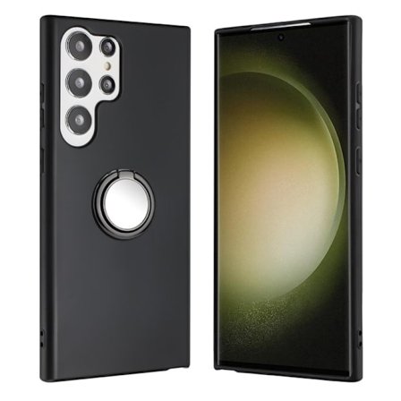 Mobilskal till Samsung Galaxy S26 Ultra Ring Kickstand Mjuk TPU Matt - Svart