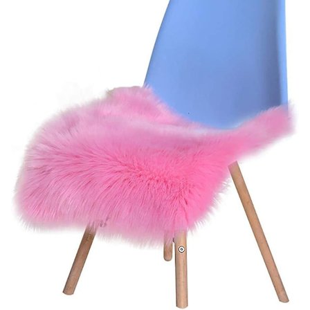 Kunstig ull seteputer Fluffy Soft Longhair Dekorative stol pute sofa matte