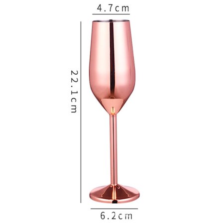 Rostfritt stål Champagnekopp Vinglas Cocktailglas Metall Vinglas Bar Restaurang Goblet