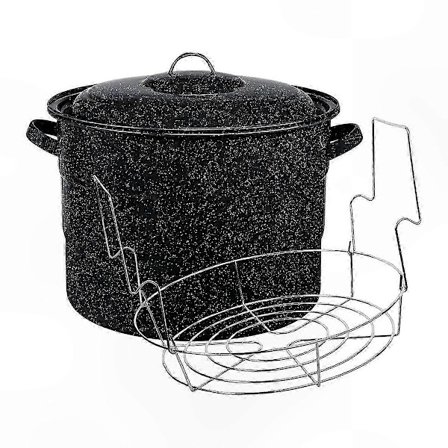 2-delt 20,4-liters hermetiseringskjele med rist for hjemmehermetisering