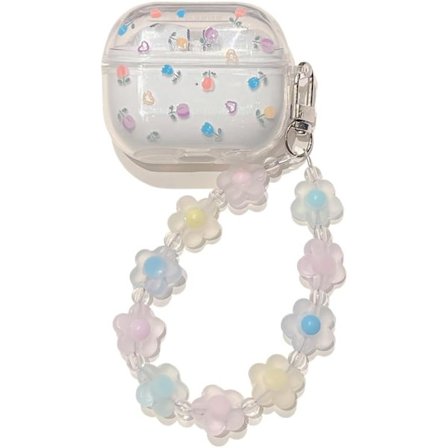 Øretelefonetui til Samsung Galaxy Buds 3/Buds 3 Pro, sødt mønsterdesign, ridsefast beskyttelsescover til øretelefoner med håndkæde