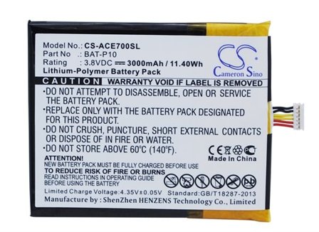 Batteri till SmartPhone, Mobil för Acer Liquid E700, Liquid E700 Triple, E39