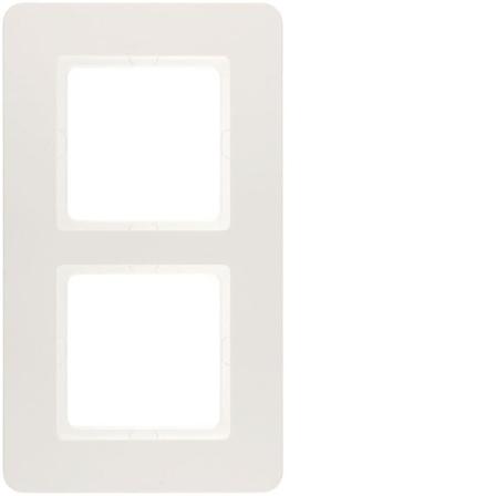 Hager 10126189 Dekkramme 2 rom, Q.7, plast Hvit, Strømbrytere & vegguttak
