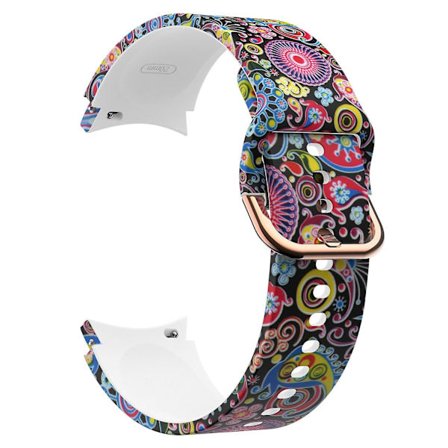 Mönstrad silikonrem med spänne för Samsung Galaxy Watch4 Classic 42/46mm/Active 40/44mm